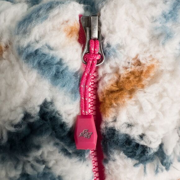 Eddie Bauer Plush 1/4 Zip Fleece Pullover Womens Large Multicolor Aztec Gorpcore - Picture 6 of 16